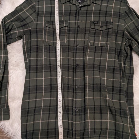 Globe - Mens Large - Green Plaid Button up Shirt - Picture 3 of 4
